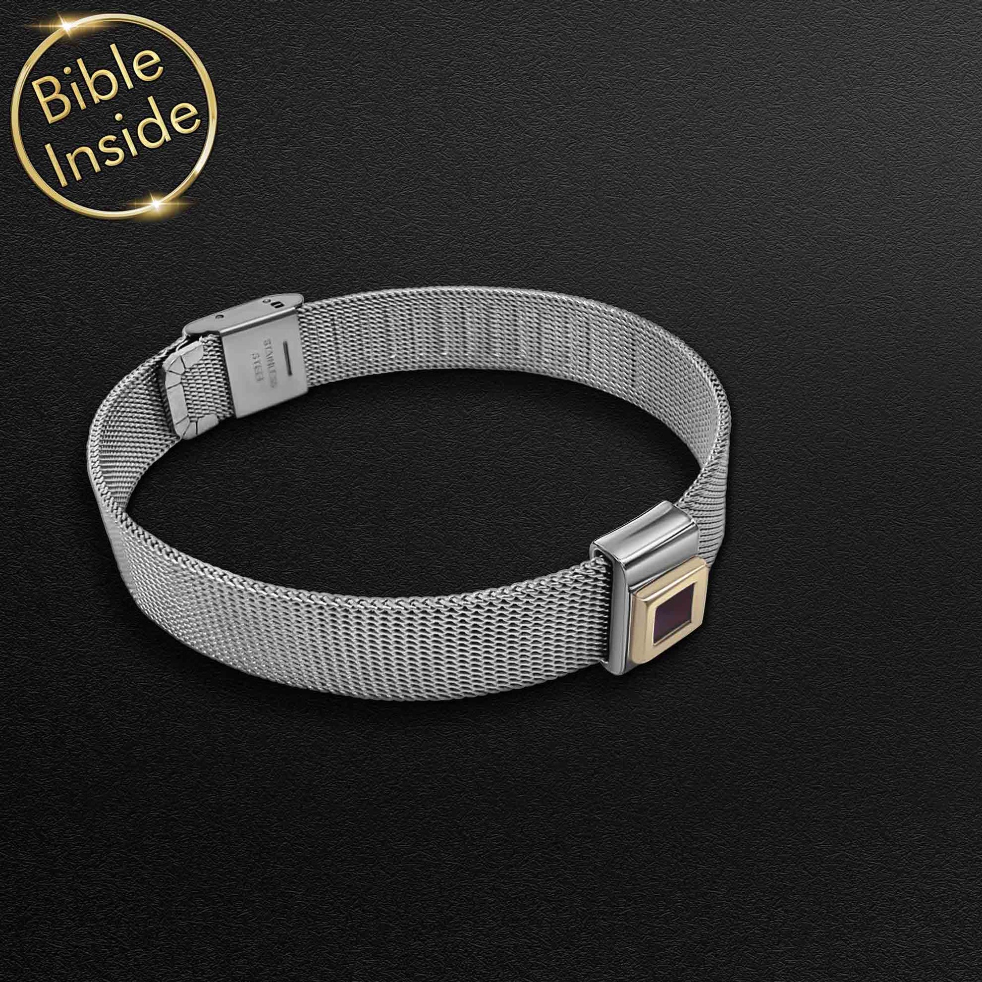Noble Origin Bible Scripture Bracelet with Nano Bible - Elevate Your Faith in Style