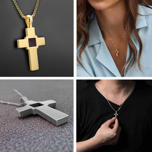 Bible on Jewelry: Nano Bible - Pure Cross Pendant (22Mm)