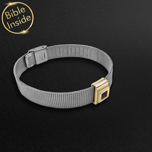 Noble Origin Bible Scripture Bracelet with Nano Bible - Elevate Your Faith in Style