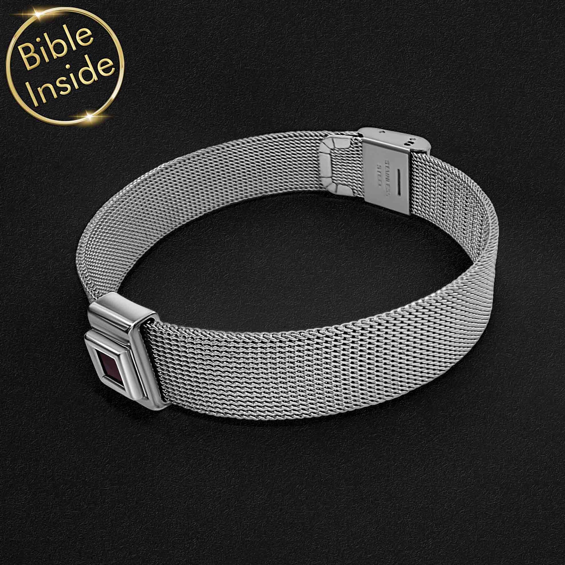 Noble Origin Bible Scripture Bracelet with Nano Bible - Elevate Your Faith in Style